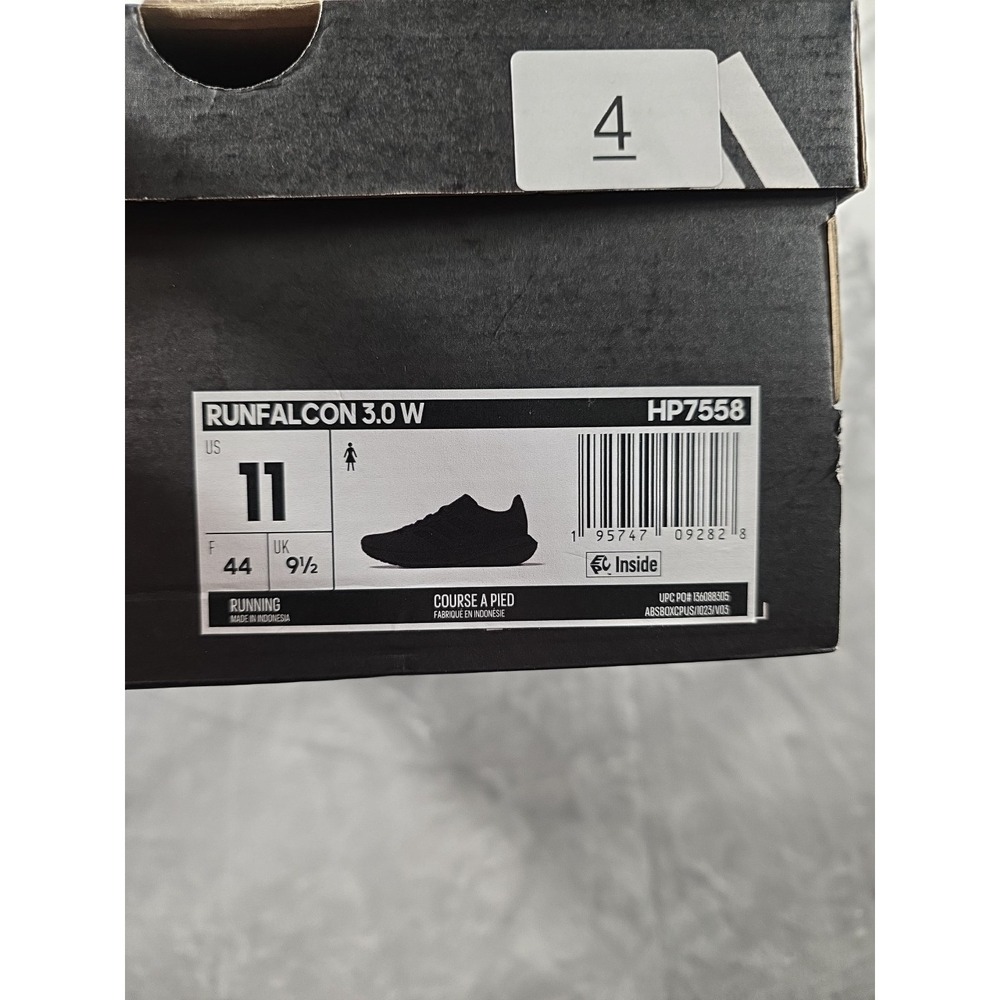 Adidas Women's Runfalcon 3.0 Running Shoes HP7558 Core Black Carbon Sz 11 - Picture 3 of 10